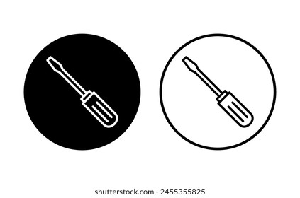 Screwdriver icon set. tools icon vector