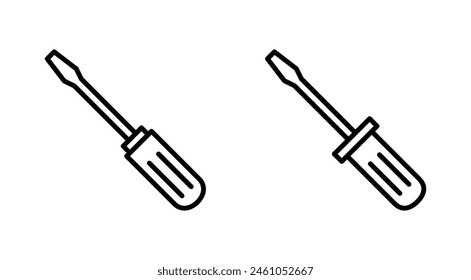 Screwdriver icon set. tools icon vector