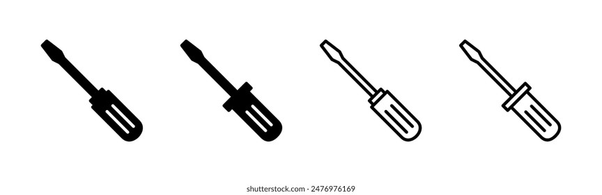 Screwdriver icon set. tools icon vector