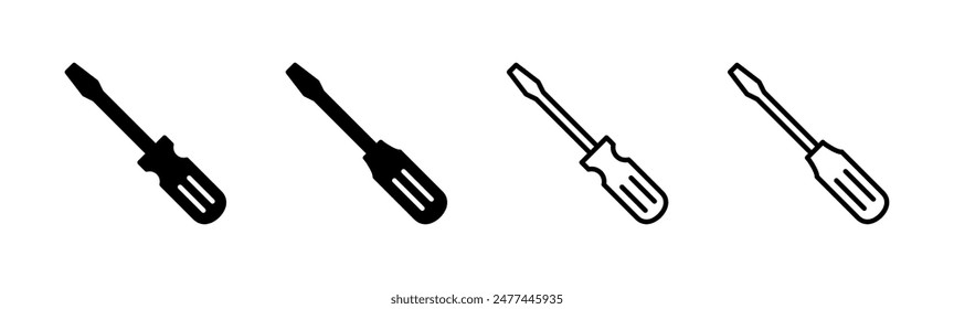 Screwdriver icon set. tools icon vector