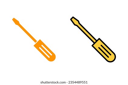Icono de destornillador para aplicación web y móvil. símbolo y signo de herramientas