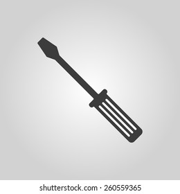 The screwdriver icon. Settings symbol. Flat Vector illustration