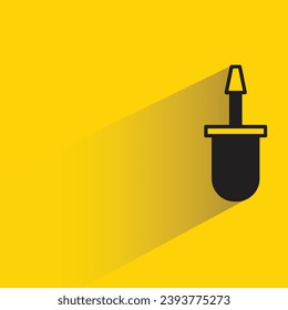 screwdriver icon with shadow on yellow background