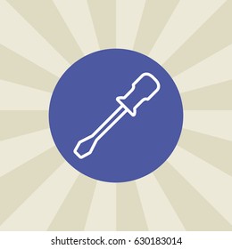 screwdriver icon. sign design. background