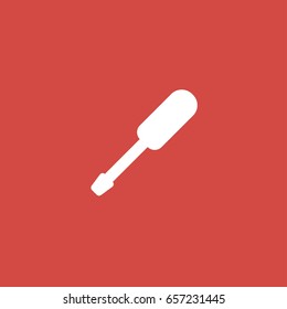 screwdriver icon. sign design. red background