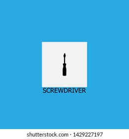 screwdriver icon sign signifier vector