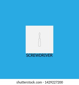 screwdriver icon sign signifier vector