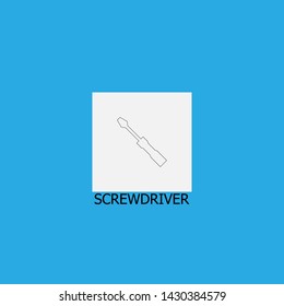 screwdriver icon sign signifier vector