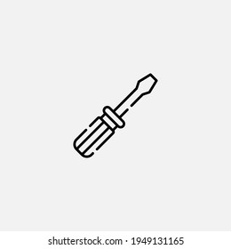 Screwdriver icon sign vector,Symbol, logo illustration for web and mobile