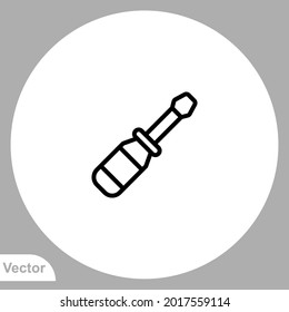 Vector de símbolo del icono del destornillador,Símbolo, ilustración del logotipo para web y móvil