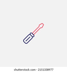 Screwdriver icon sign vector,Symbol, logo illustration for web and mobile