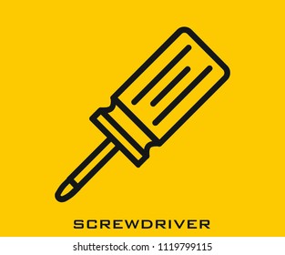 Screwdriver icon signs