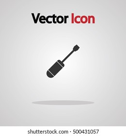 Screwdriver icon silhouette, vector illustration image.