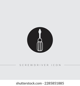 Screwdriver icon simple and clean for apps and websites