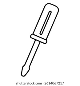 screwdriver icon, simple flat style, illustration, logo sign symbol pictogram template, for ui or ux isolated on white for mobile app, editable