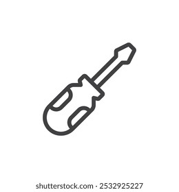 Screwdriver icon Simple outline vector logo