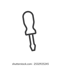 Screwdriver icon Simple outline vector logo