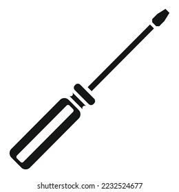 Screwdriver icon simple vector. Screw tool. Driver head