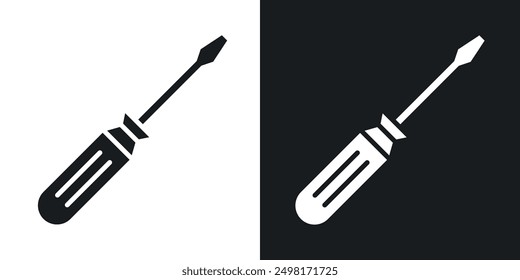 Screwdriver icon in solid style