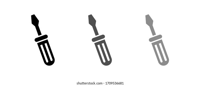 Icono de destornillador diseño plano de ilustración vectorial.