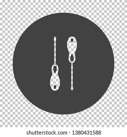 Screwdriver icon. Subtract stencil design on tranparency grid. Vector illustration.
