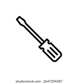 Símbolo del icono del destornillador para los App y los Sitios web. signo y símbolo de las herramientas