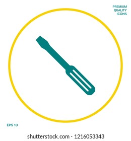 Screwdriver icon symbol. Graphic elements for your design