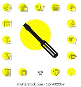 Screwdriver icon symbol. Graphic elements for your design