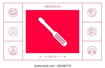 Screwdriver icon symbol. Graphic elements for your design