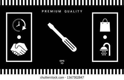 Screwdriver icon symbol. Graphic elements for your design