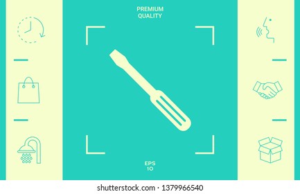 Screwdriver icon symbol. Graphic elements for your design