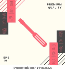 Screwdriver icon symbol. Graphic elements for your design