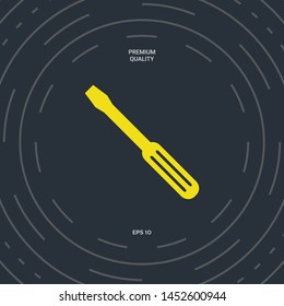 Screwdriver icon symbol. Graphic elements for your design