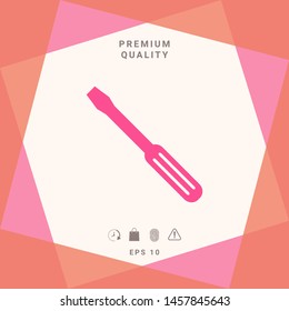 Screwdriver icon symbol. Graphic elements for your design
