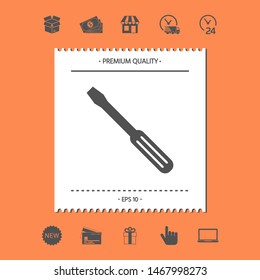 Screwdriver icon symbol. Graphic elements for your design