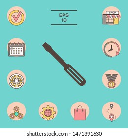 Screwdriver icon symbol. Graphic elements for your design