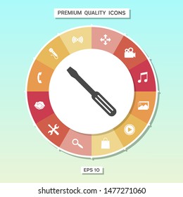 Screwdriver icon symbol. Graphic elements for your design