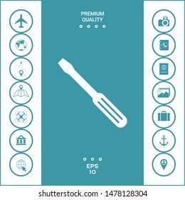 Screwdriver icon symbol. Graphic elements for your design