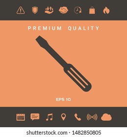Screwdriver icon symbol. Graphic elements for your design