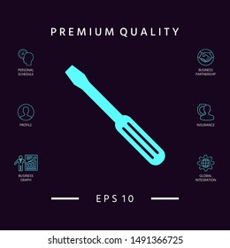 Screwdriver icon symbol. Graphic elements for your design