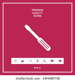 Screwdriver icon symbol. Graphic elements for your design