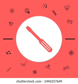 Screwdriver icon symbol. Graphic elements for your design
