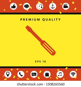 Screwdriver icon symbol. Graphic elements for your design