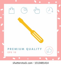 Screwdriver icon symbol. Graphic elements for your design
