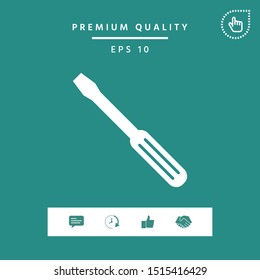 Screwdriver icon symbol. Graphic elements for your design