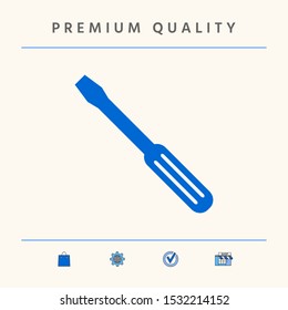 Screwdriver icon symbol. Graphic elements for your design
