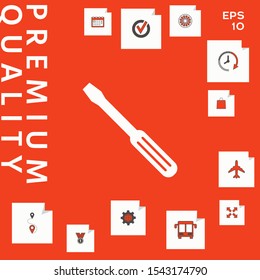 Screwdriver icon symbol. Graphic elements for your design