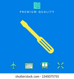 Screwdriver icon symbol. Graphic elements for your design