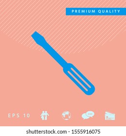 Screwdriver icon symbol. Graphic elements for your design