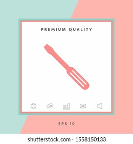 Screwdriver icon symbol. Graphic elements for your design